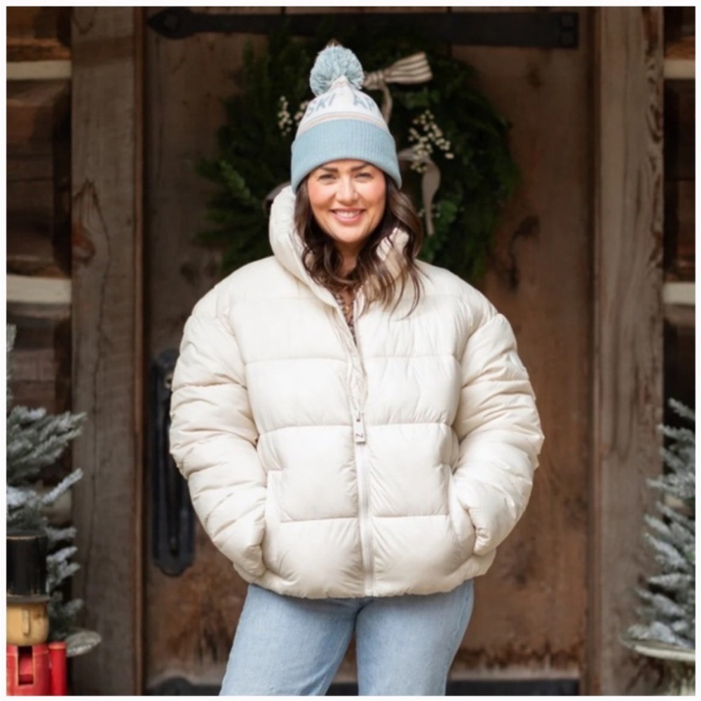 New Jilly Box Noize Women's Off-White Puffer Jacket